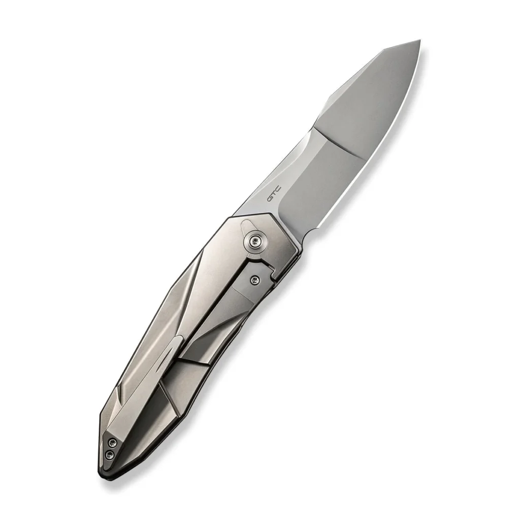 WeKnife Solid Flipper Knife Titanium Handle (3.88″ CPM 20CV Blade)